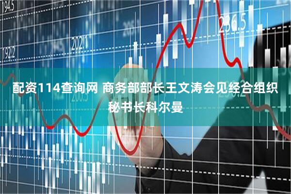 配资114查询网 商务部部长王文涛会见经合组织秘书长科尔曼